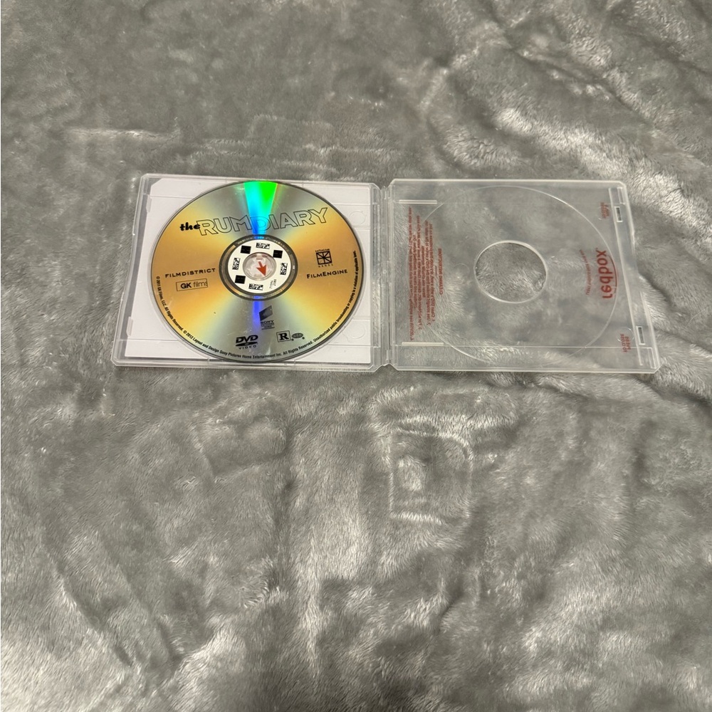 The Rum Diary DVD Disc in Clear Case